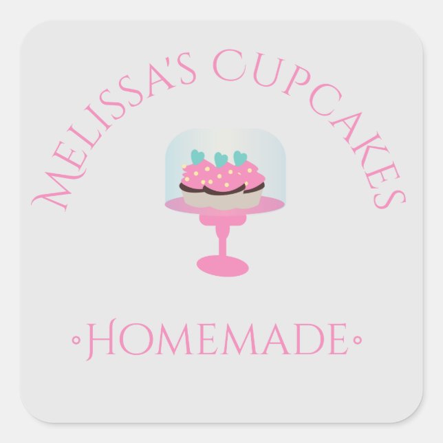 Gâteaux  Logo Cupcakes Autocollants Boulangerie Ma (Devant)