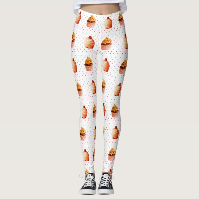 Gâteaux sucrés Leggings personnalisés (Devant)