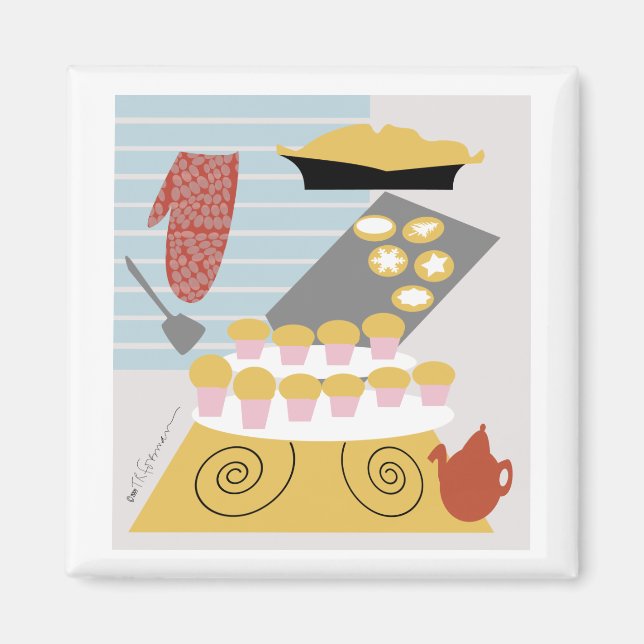 Gâteaux, tarte, biscuits Magnet (Devant)