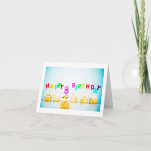 GÂTERIE CUPCAKES POUR CARTE *8 ANS*