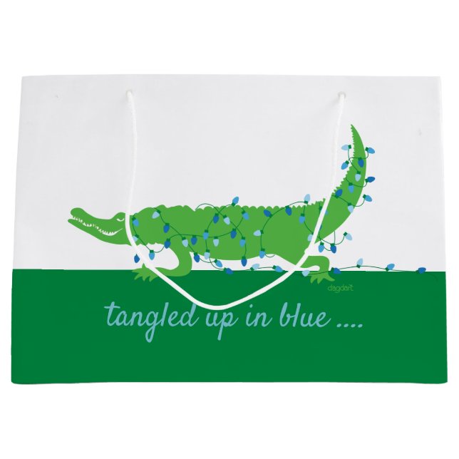 Gator Blues Grand sac cadeau brillant (Devant)