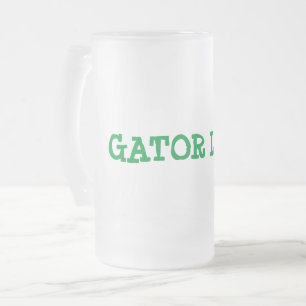 Gator Love Frosted Glass Beer Mug
