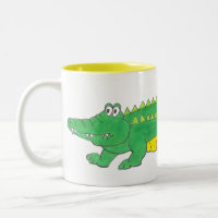 Gator Mug d'alligator vert et jaune