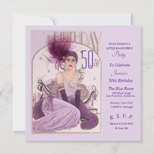 Gatsby Art Déco 50e anniversaire Invitations