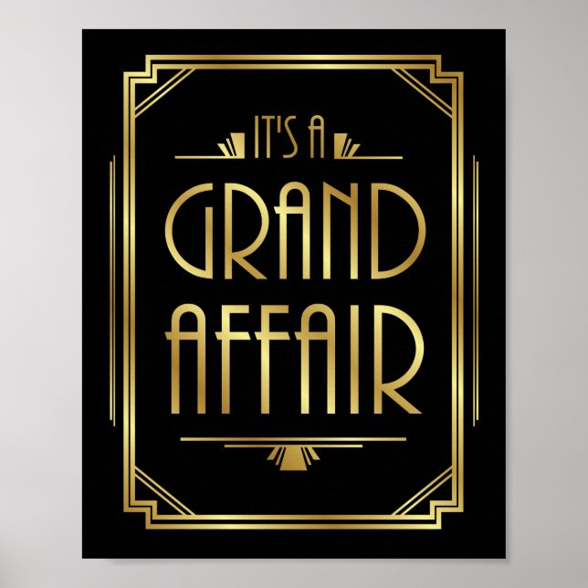 Gatsby Art Déco C'EST UNE GRANDE AFFAIRE Signe Imp (Devant)