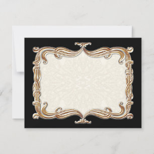 Gatsby Art Déco Nouveau Dentelle Faux Or Tulipe