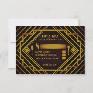 Gatsby Gold 2020's Wedding RSVP
