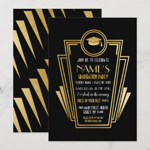 Gatsby, Invitation d'or du Parti de graduation Art