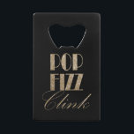 Gatsby party Gold et Black Pop Fizz Clink<br><div class="desc">Faux Gold foil Pop Fizz Clink party fournitures pour la fête de la Saint-Sylvestre de style Great Gatsby,  soirée de mariage Art déco,  1920s bachelor party favors.</div>