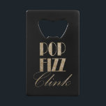 Gatsby party Gold et Black Pop Fizz Clink<br><div class="desc">Faux Gold foil Pop Fizz Clink party fournitures pour la fête de la Saint-Sylvestre de style Great Gatsby,  soirée de mariage Art déco,  1920s bachelor party favors.</div>