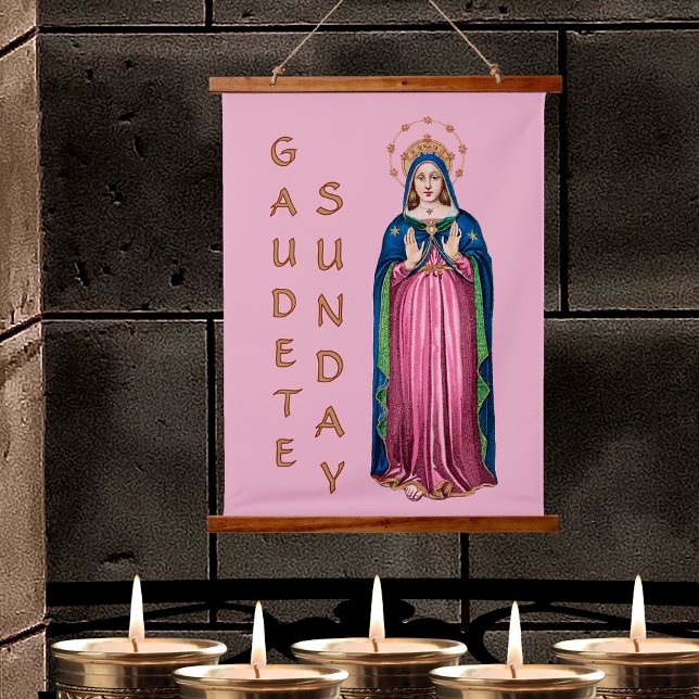 Gaudete rose Dimanche BVM Avent Tapisserie murale (Créateur téléchargé)
