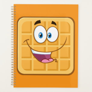 Gaufre Kawaii Souriante Nourriture de Petit Déjeun