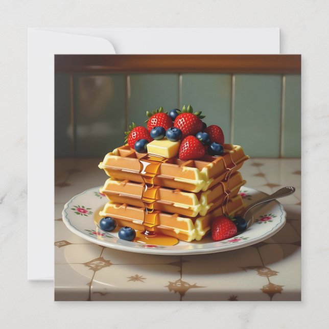 gaufres aux fraises et bleuets (Devant)