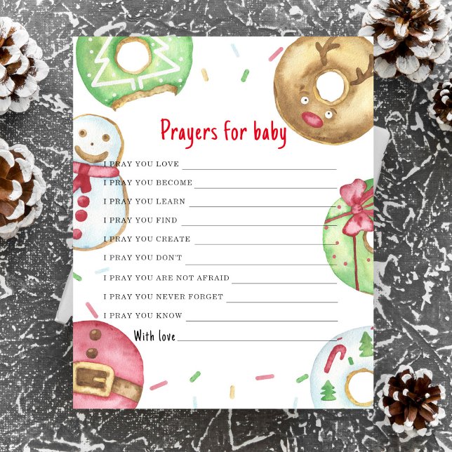 Gaufres de Noël aquarelle Prières pour bébé (Créateur téléchargé)