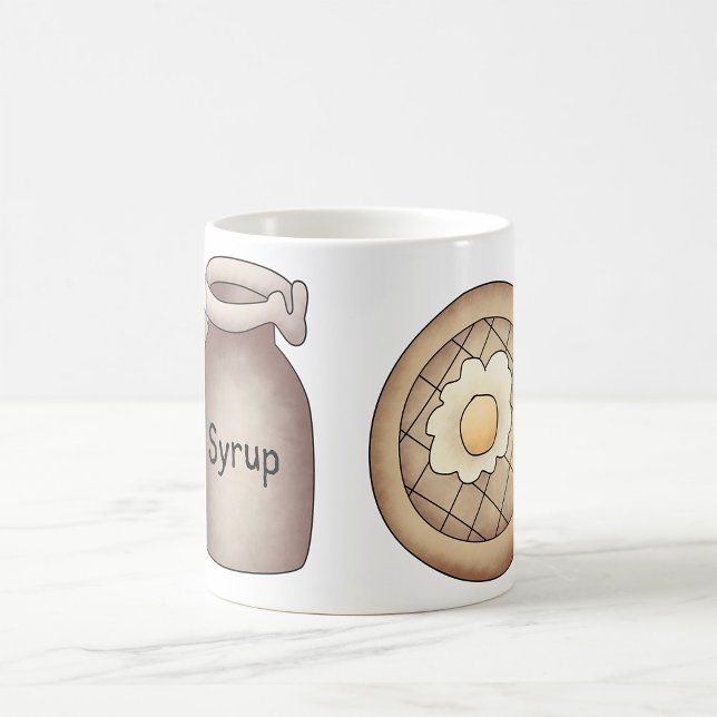 gaufres Et Sirop D'Érable Aliments Café Mug (Créateur téléchargé)