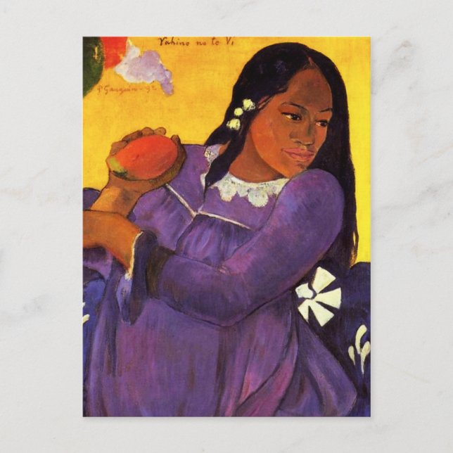 Gauguin Femme Avec Carte Postale Mango (Devant)