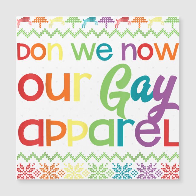 Gay Christmas Drôle LGBT Don We Now Our Gay Appare (Devant)