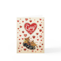GAY FOR YOU - mignonne, drôle carte rétro Valentin