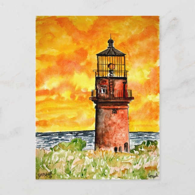 gay head phare marthouse vignoble Carte postale (Devant)