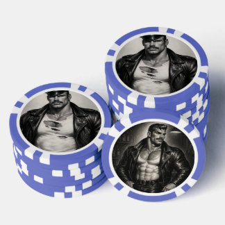 Gay Leather Daddy années 1940 Jetons de Poker Bike