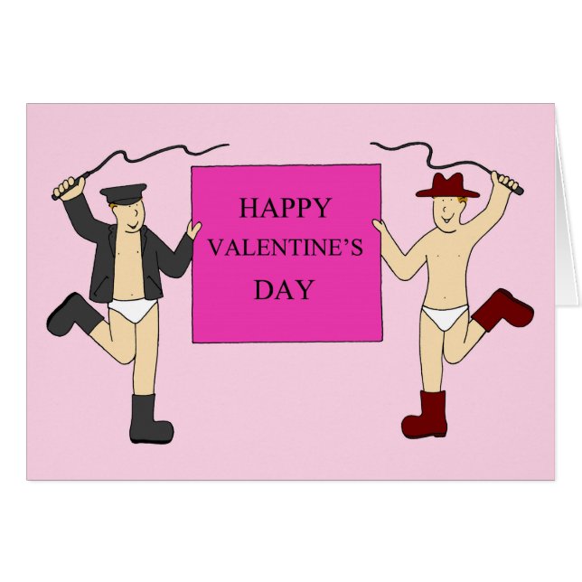 Gay Male Valentine Cartoon Humor (Devant horizontal)