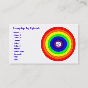 Gay Men Round Rainbow Custom Carte de visite