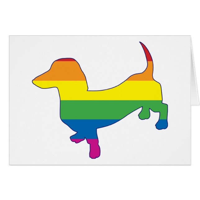 Gay pride Dachshund/Wiener (Devant horizontal)