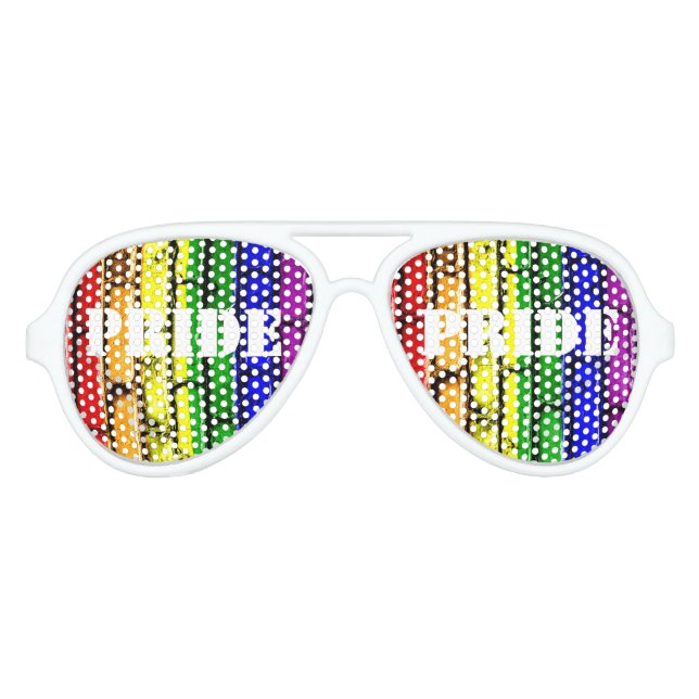Gay pride Rainbow Bricks Aviateur Lunettes de sole (Devant)