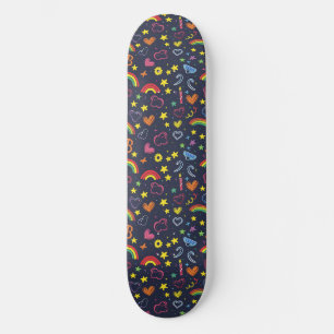 Gay pride Rainbow Hearts LGBTQ+ Skateboard