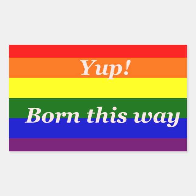 GAY- YOUP NÉ DE CETTE FAÇON - AUTOCOLLANT (Devant)