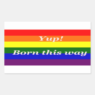 GAY- YOUP NÉ DE CETTE FAÇON - AUTOCOLLANT