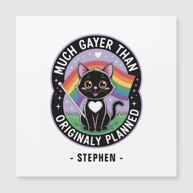 Gayer beaucoup - Drôle mignon chat noir LGBTQ Prid (Devant)