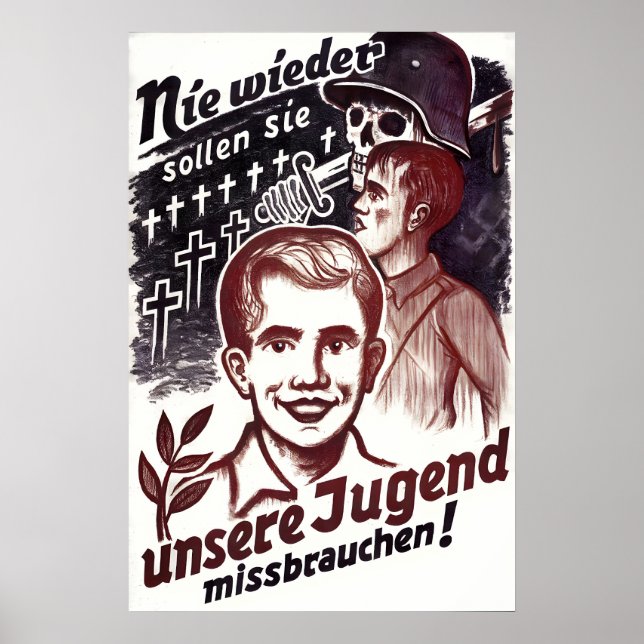 GDR Propaganda Poster Never shall they abuse our (Devant)