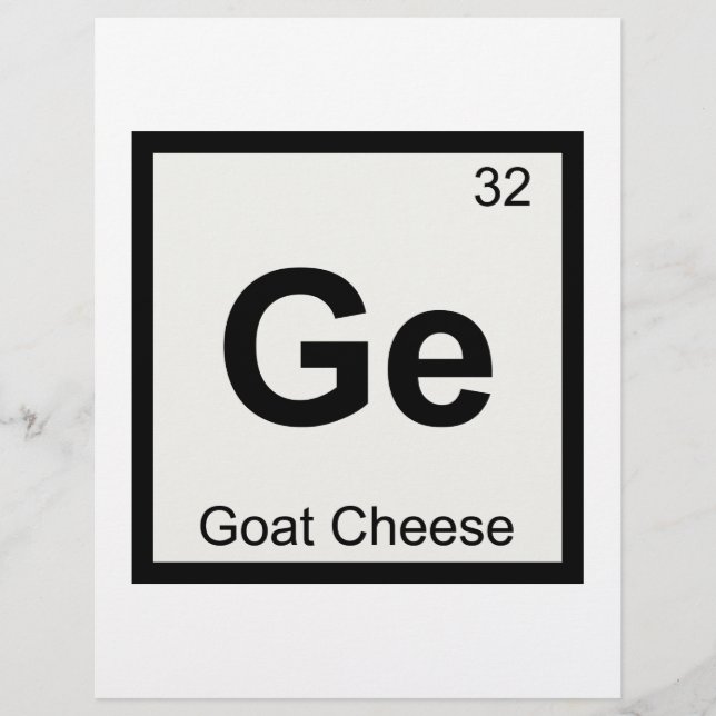 Ge - Chimie du fromage de chèvre Symbole du tablea (Devant)