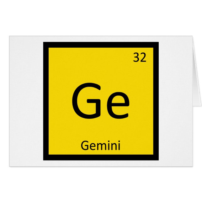 Ge - Signe du zodiaque Gémeaux Chimie Tableau péri (Devant horizontal)