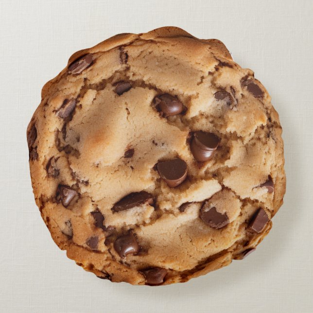 Géant Chocolat Chip Cookie Round Décor Coussin (Dos)