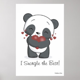 Géant "je Snorgle le meilleur !" Affiche de panda