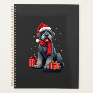Géant Schnauzer chien fêtes de Noël vacances Sant
