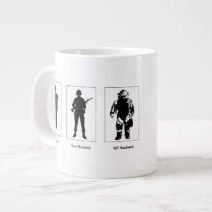 Géante Café de tasse d'épouse de mari d'EOD