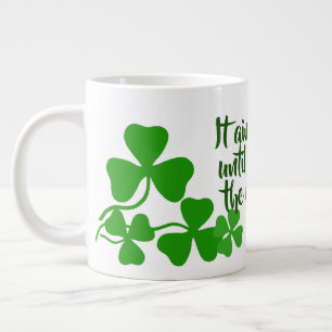 Géante café irlandais/ tasse parfaite 4 trèfle irlandais,
