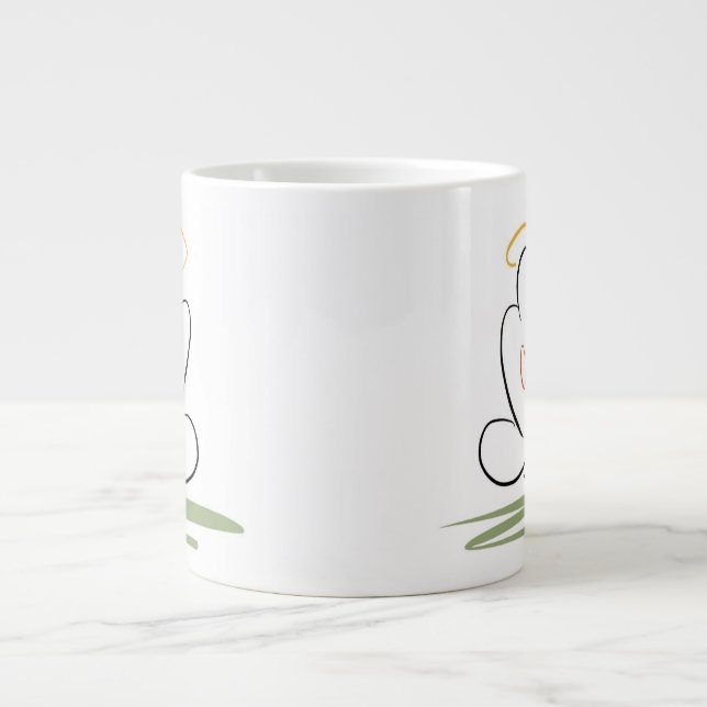Géante Conception d'homme de méditation 20 onces. Tasse (Devant)