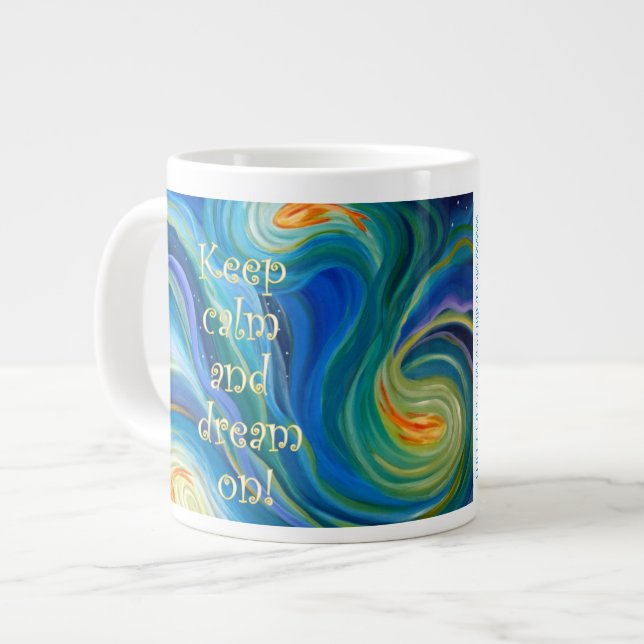 Géante ENORME tasse à café !  eau, poisson, Citation (Devant gauche)