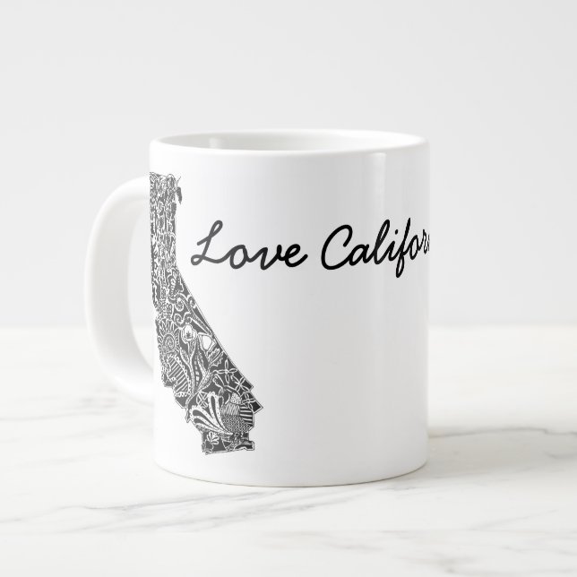 Géante La tasse enorme "de la Californie d'amour" (Devant gauche)