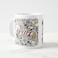 Paix et Shalom (dans l'hébreu) - tasse de café