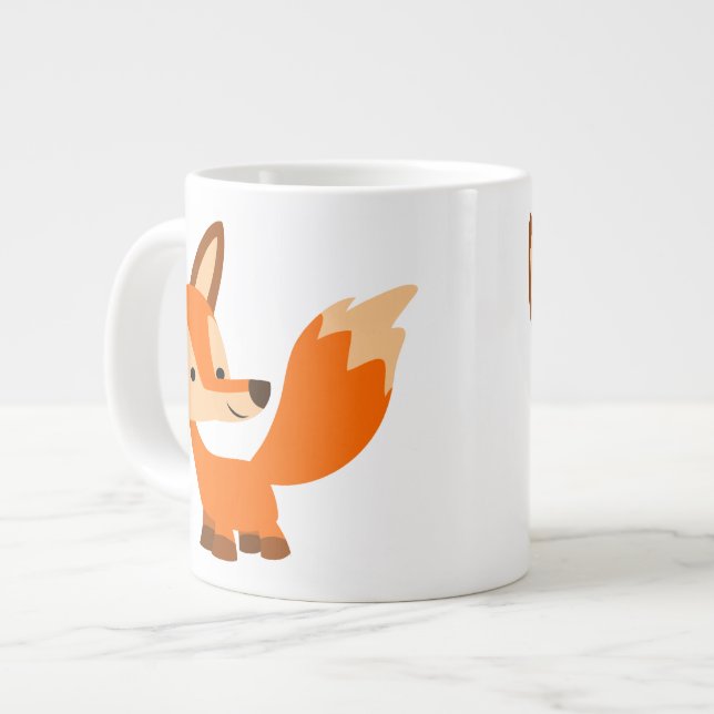 Géante Tasse amicale mignonne d'éléphant de Fox de bande (Devant gauche)