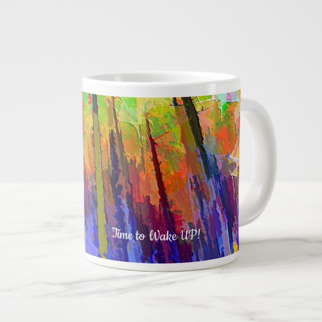Géante Tasse avec motif abstrait brillant (Devant droit)