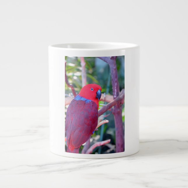 Géante Tasse colorée de perroquet d'eclectus (Devant)