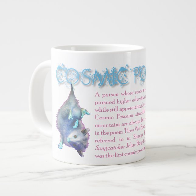 Géante Tasse cosmique d'opossum - bleu (Devant gauche)
