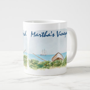 Géante Tasse de café aquarelle de Martha's Vineyard