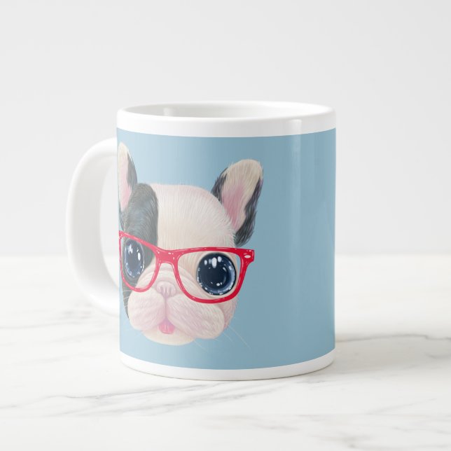 Géante Tasse de café enorme de bouledogue français (Devant gauche)